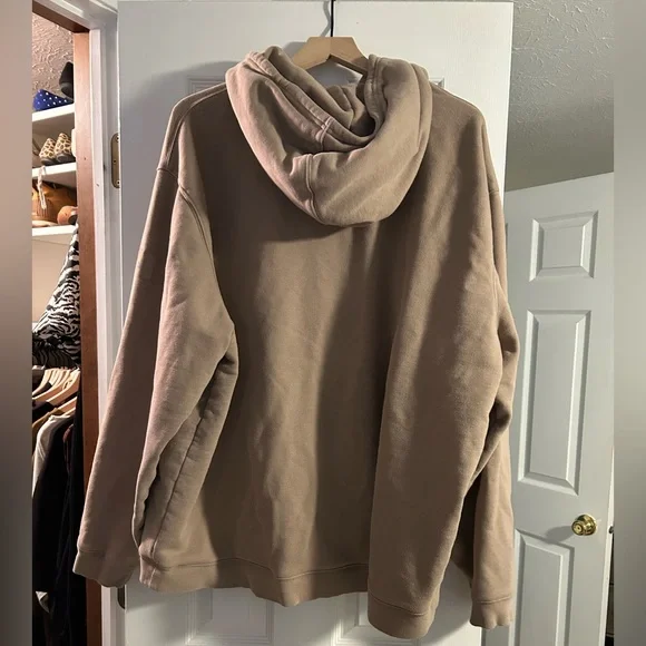 Alo Yoga Renown Heavy Weight Hoodie 2XL Taupe - Picture 3 of 4